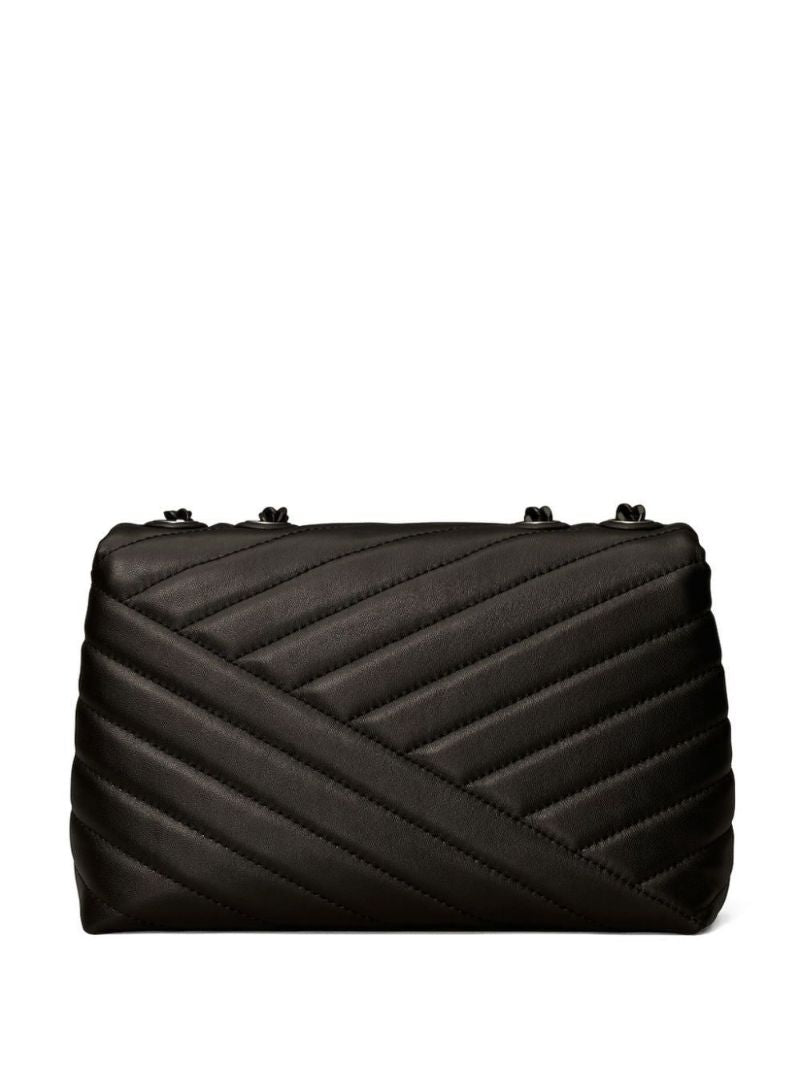 Black Kira Small Convertible Leather Shoulder Bag