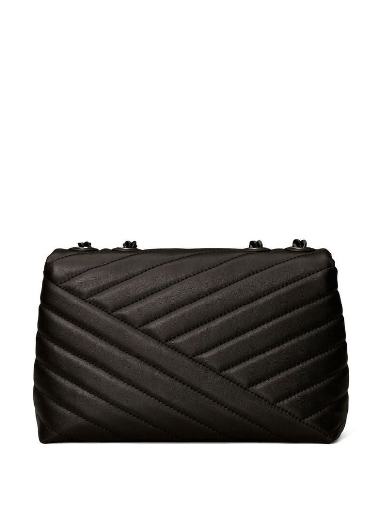 Black Kira Small Convertible Leather Shoulder Bag