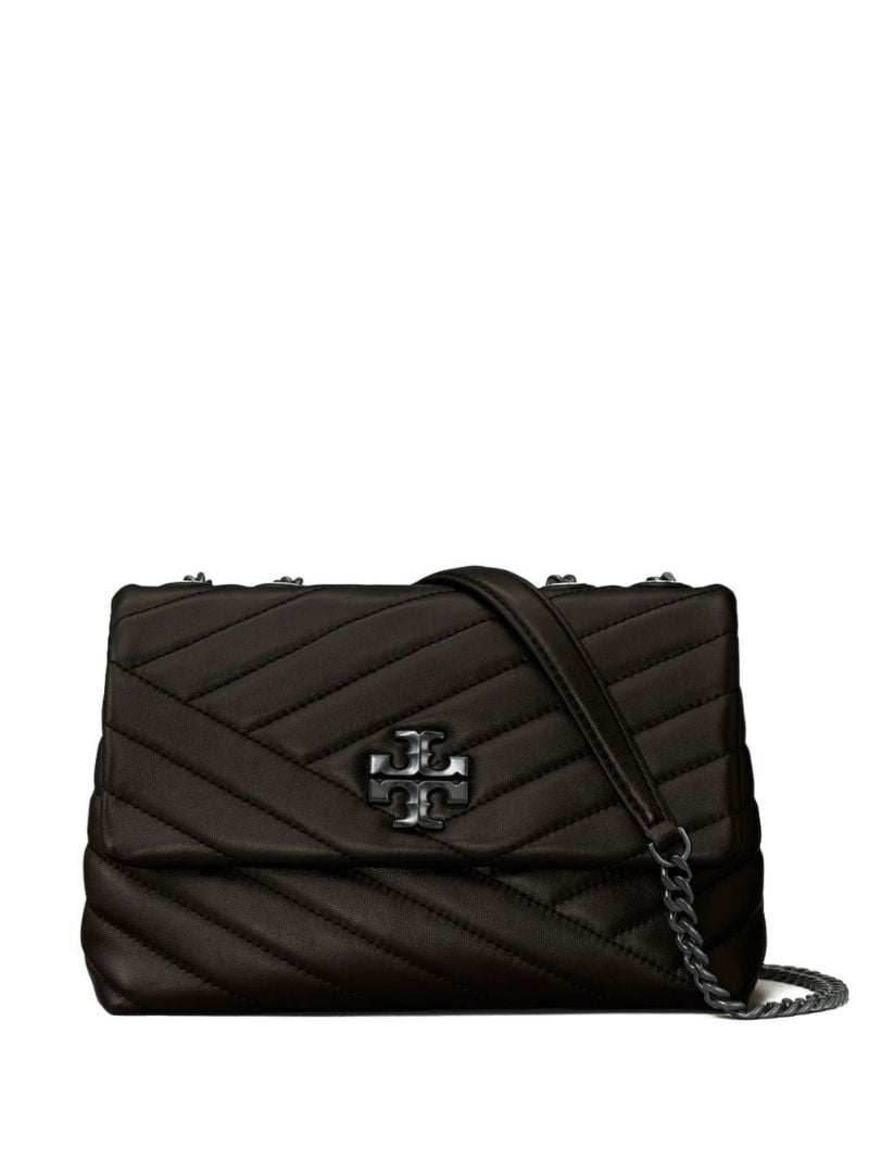 Black Kira Small Convertible Leather Shoulder Bag