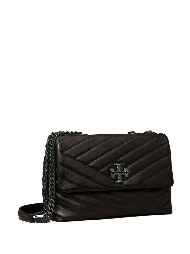 Black Kira Small Convertible Leather Shoulder Bag