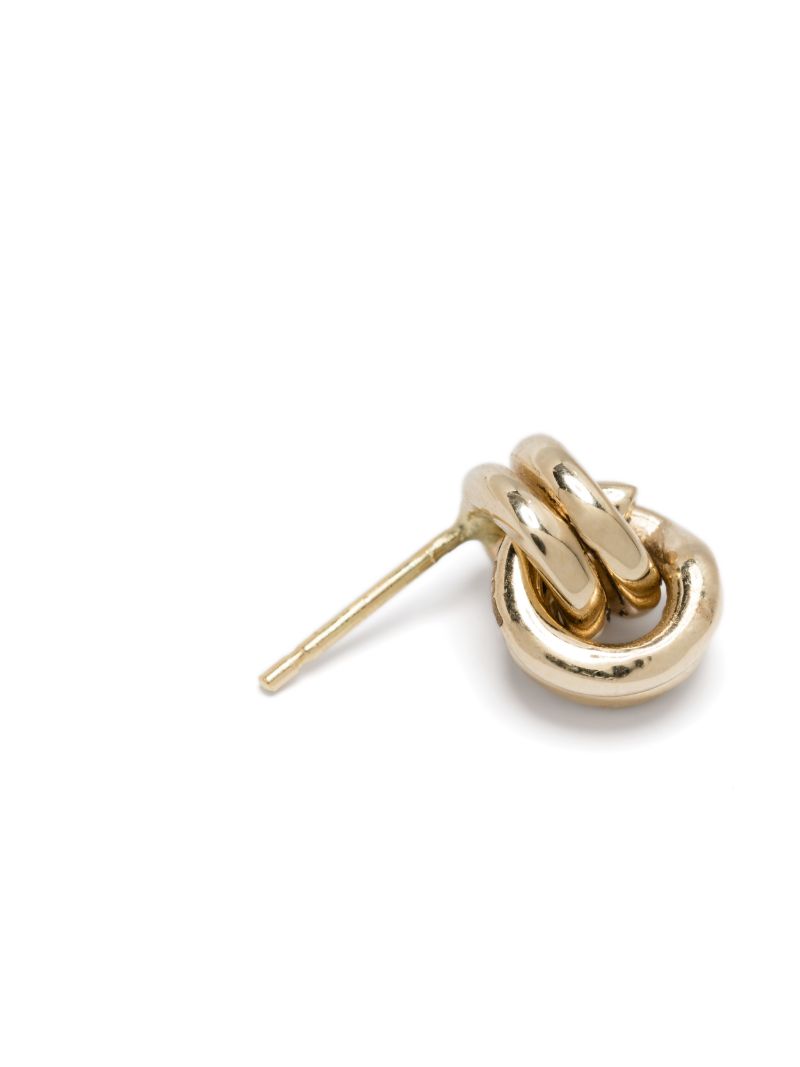 14k Yellow Gold Keyring Single Earrings
