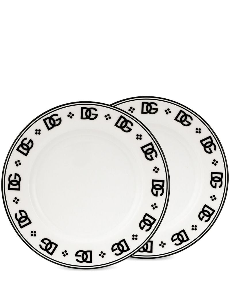 White Dg Plates Set