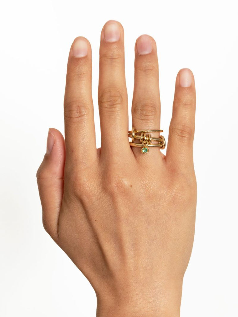 18k Yellow Gold Emerald Ring
