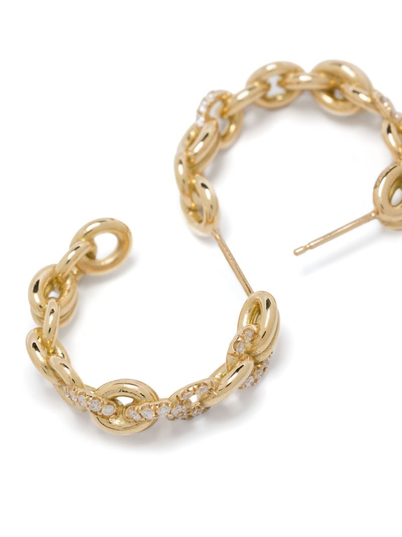 18k Yellow Gold Fused Serpens Diamond Earrings