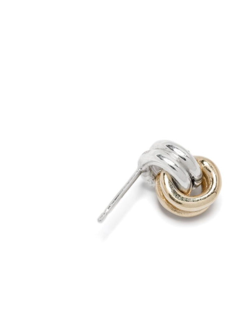 14k Gold and Sterling Silver Keyring Single Earrings