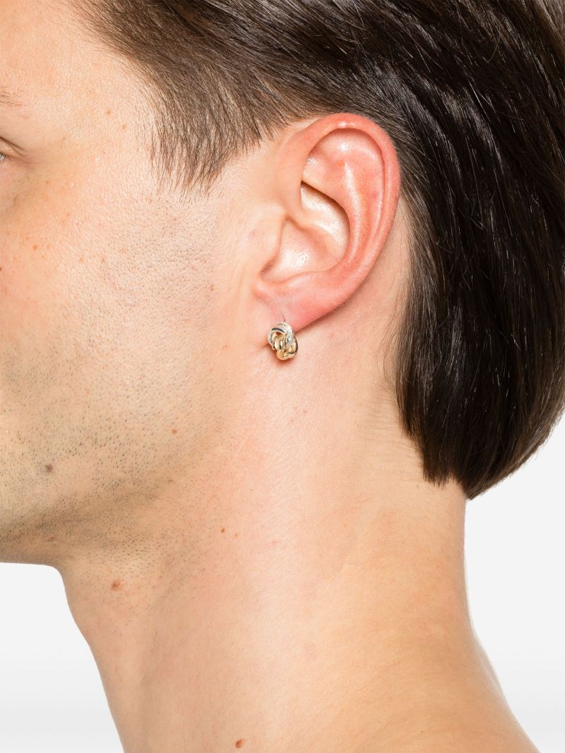 14k Gold and Sterling Silver Keyring Single Earrings