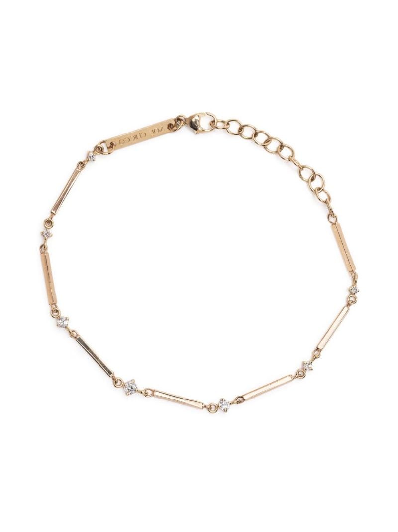 14k Yellow Gold Diamond Bracelet