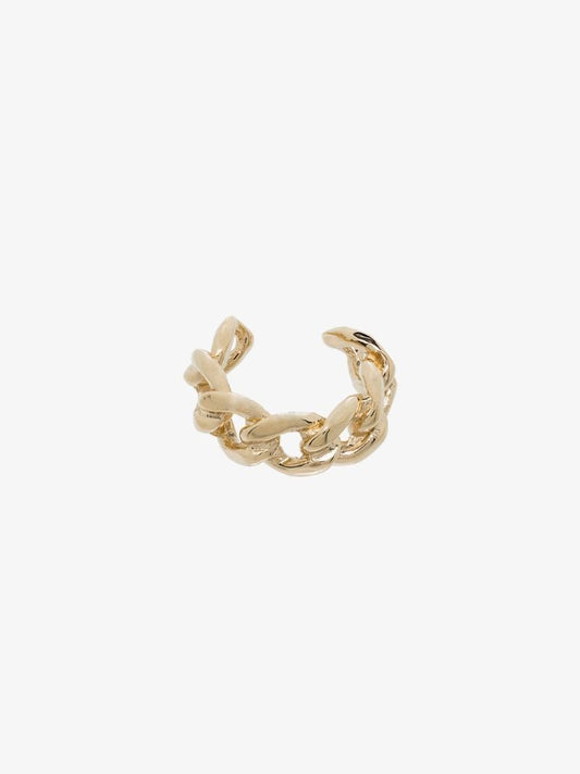 14k Yellow Gold Medium Curb Chain Ear Cuff