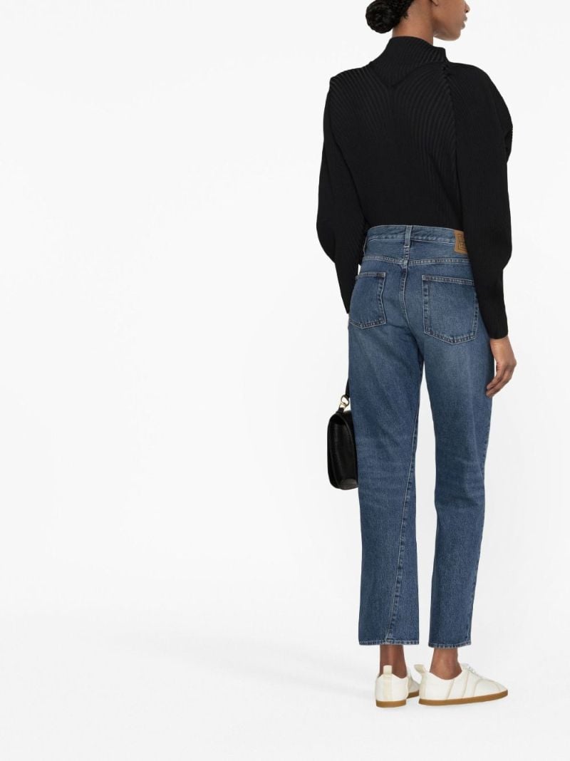 Twisted Seam Cropped Leg Jeans