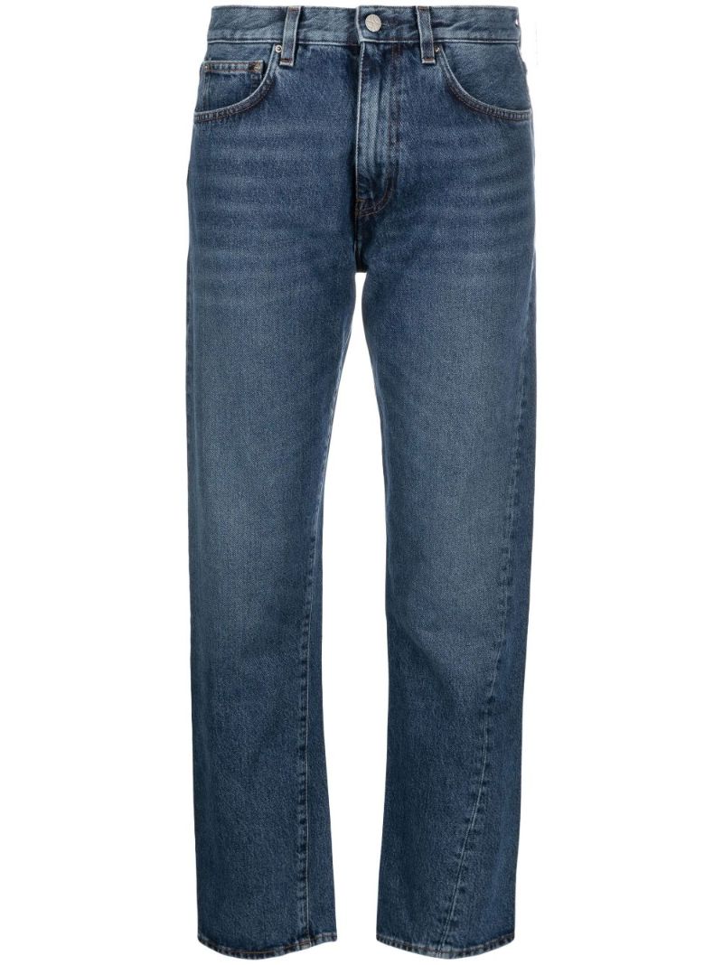 Twisted Seam Cropped Leg Jeans