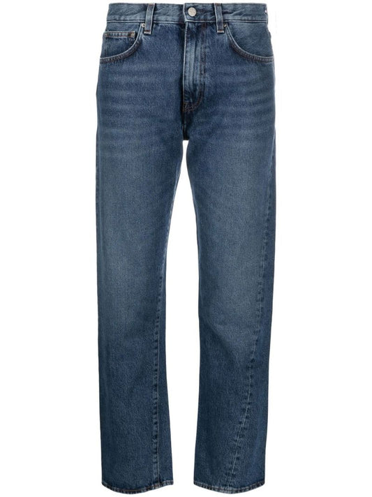 Twisted Seam Cropped Leg Jeans