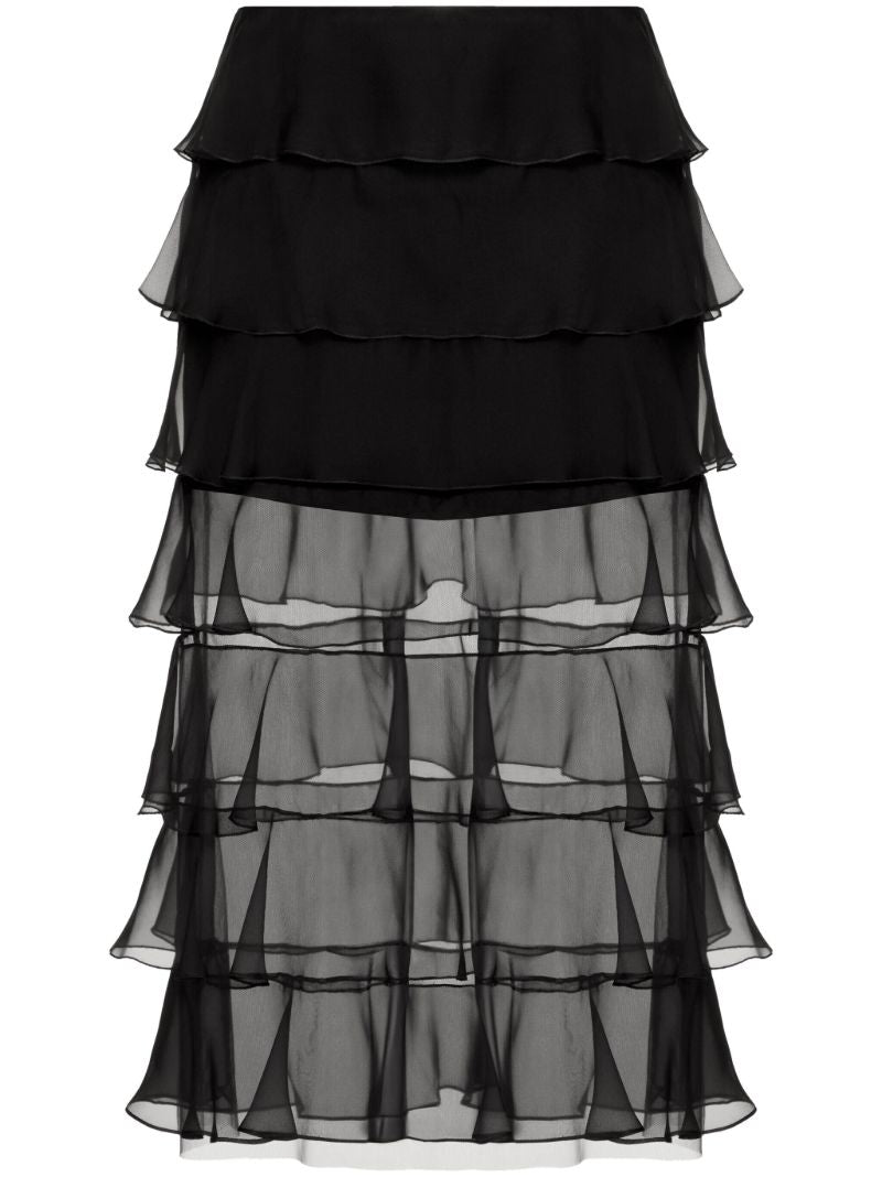 Ruffled Chiffon Skirt