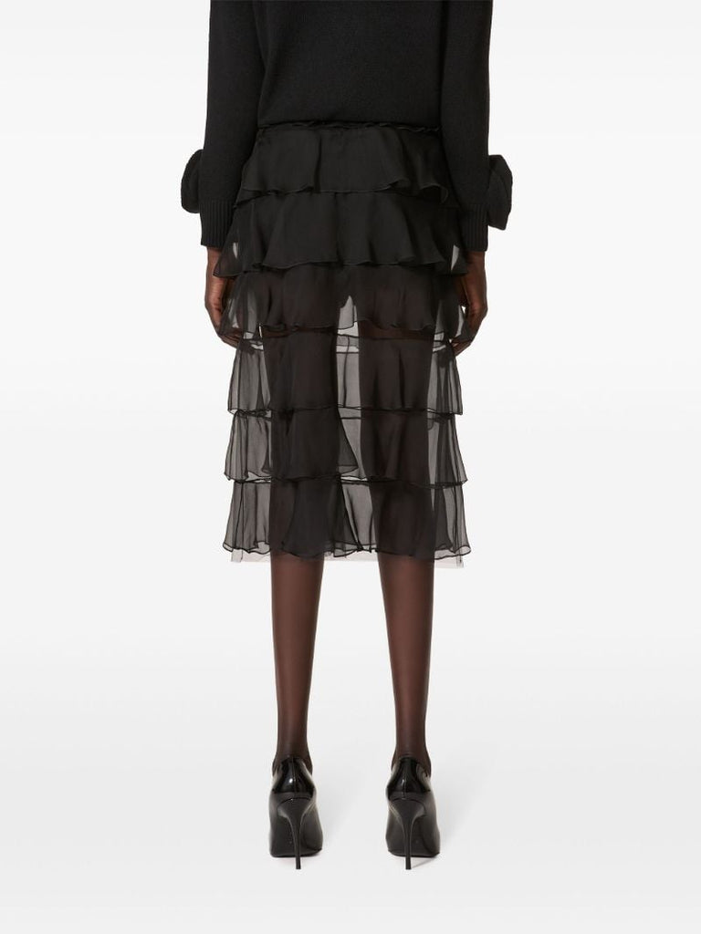 Ruffled Chiffon Skirt
