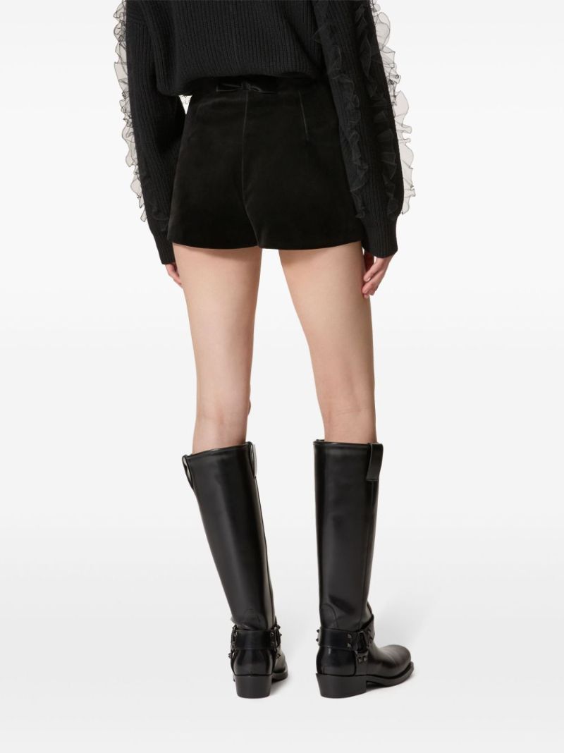 Bow Velour Shorts