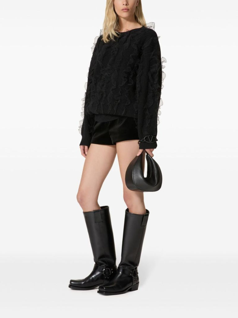 Bow Velour Shorts