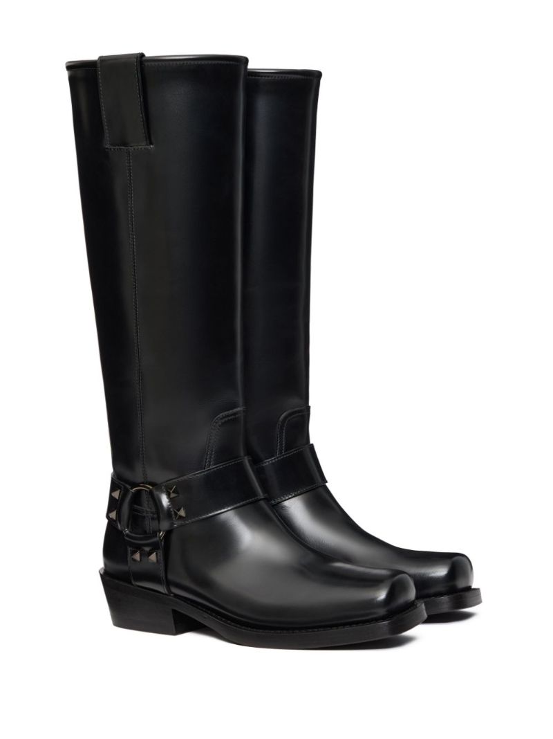 40 Rockstud Biker Boots