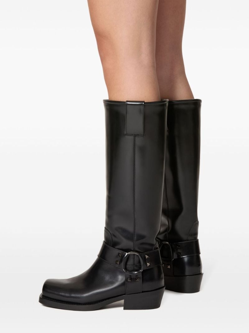 40 Rockstud Biker Boots