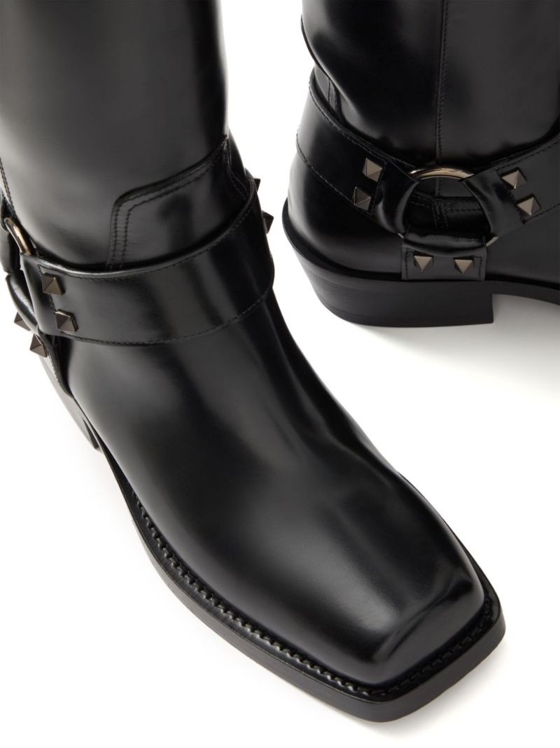 40 Rockstud Biker Boots