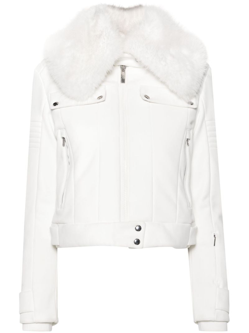 Faux Fur-collar Zipped Ski Jacket