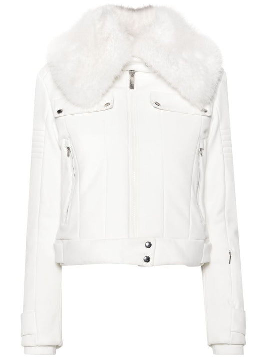 Faux Fur-collar Zipped Ski Jacket