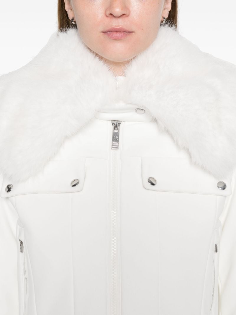 Faux Fur-collar Zipped Ski Jacket