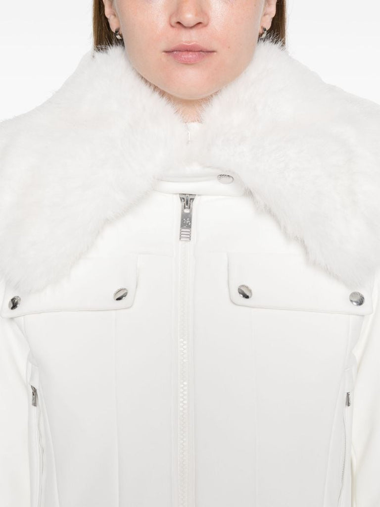 Faux Fur-collar Zipped Ski Jacket