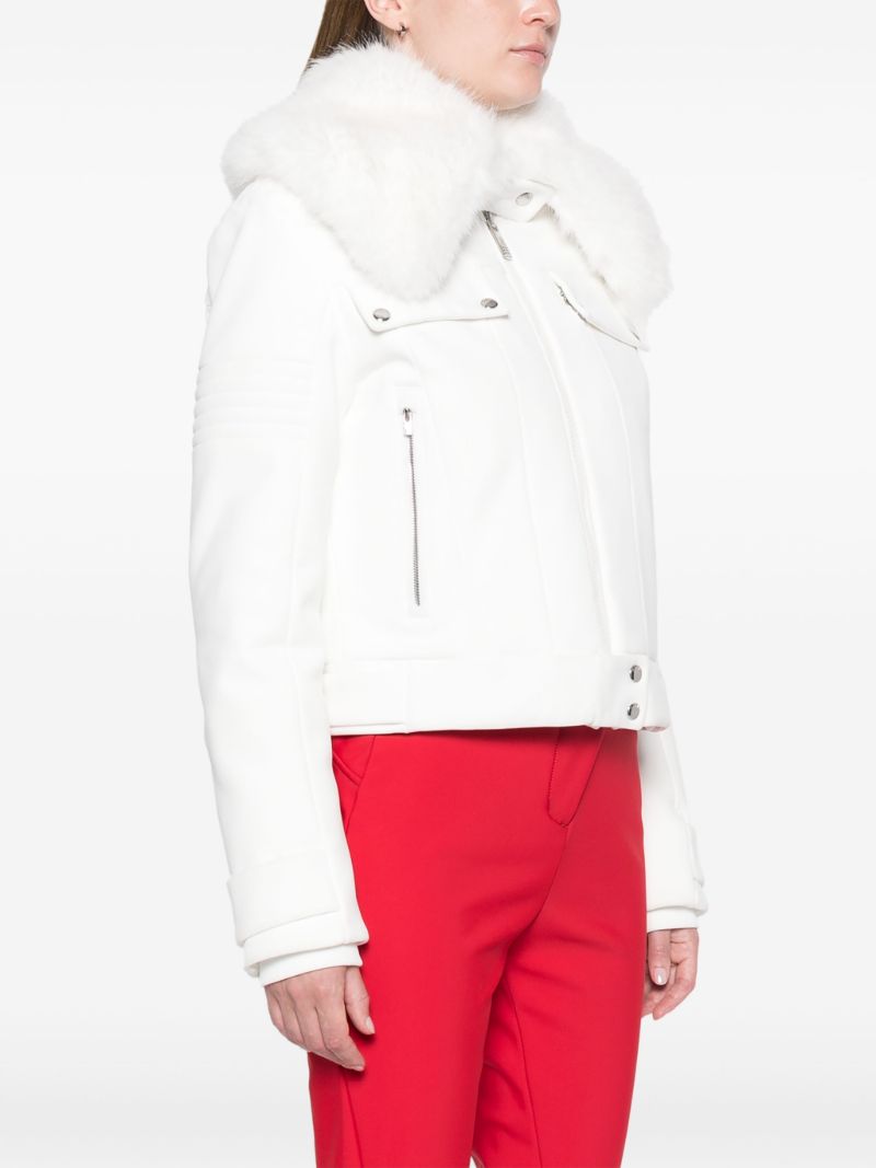 Faux Fur-collar Zipped Ski Jacket
