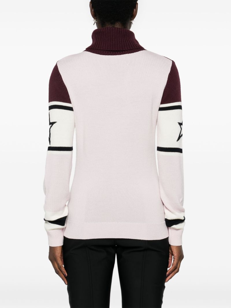 Intarsia-knit Turtleneck Sweater
