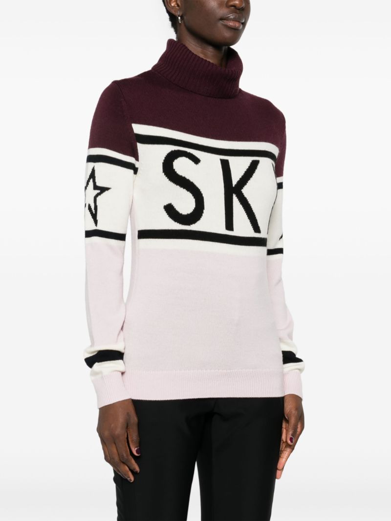 Intarsia-knit Turtleneck Sweater