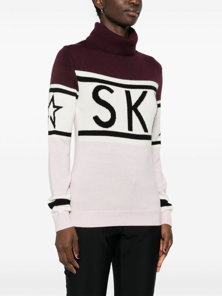 Intarsia-knit Turtleneck Sweater