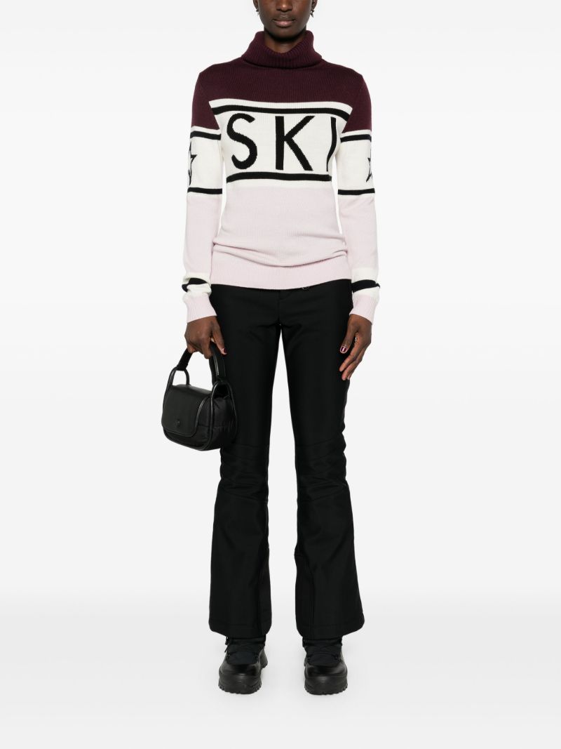 Intarsia-knit Turtleneck Sweater