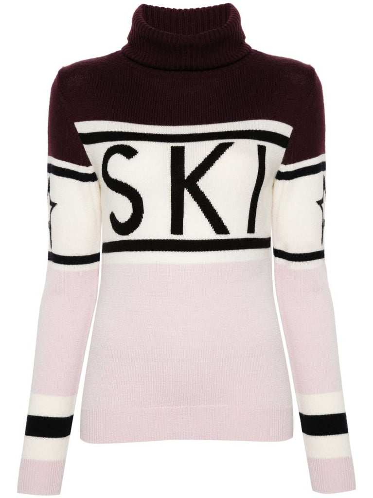 Intarsia-knit Turtleneck Sweater