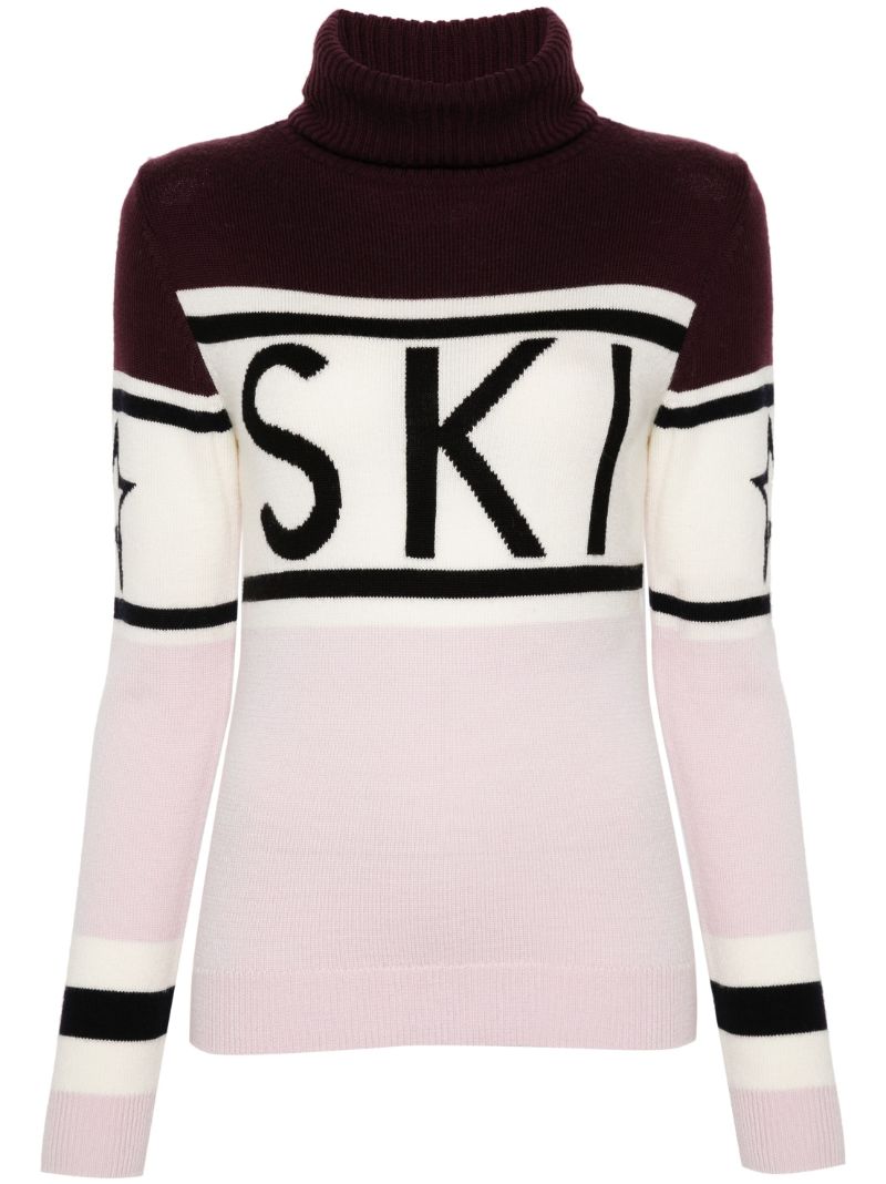 Intarsia-knit Turtleneck Sweater