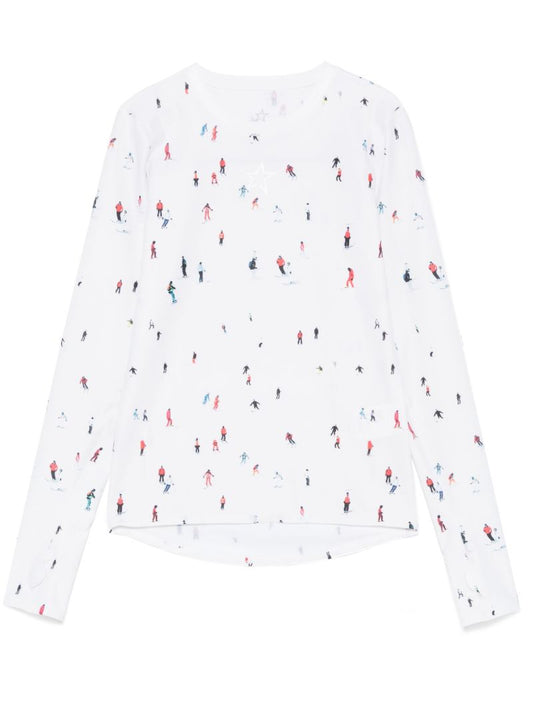 White X Dede Johnston Crowded Slopes Top