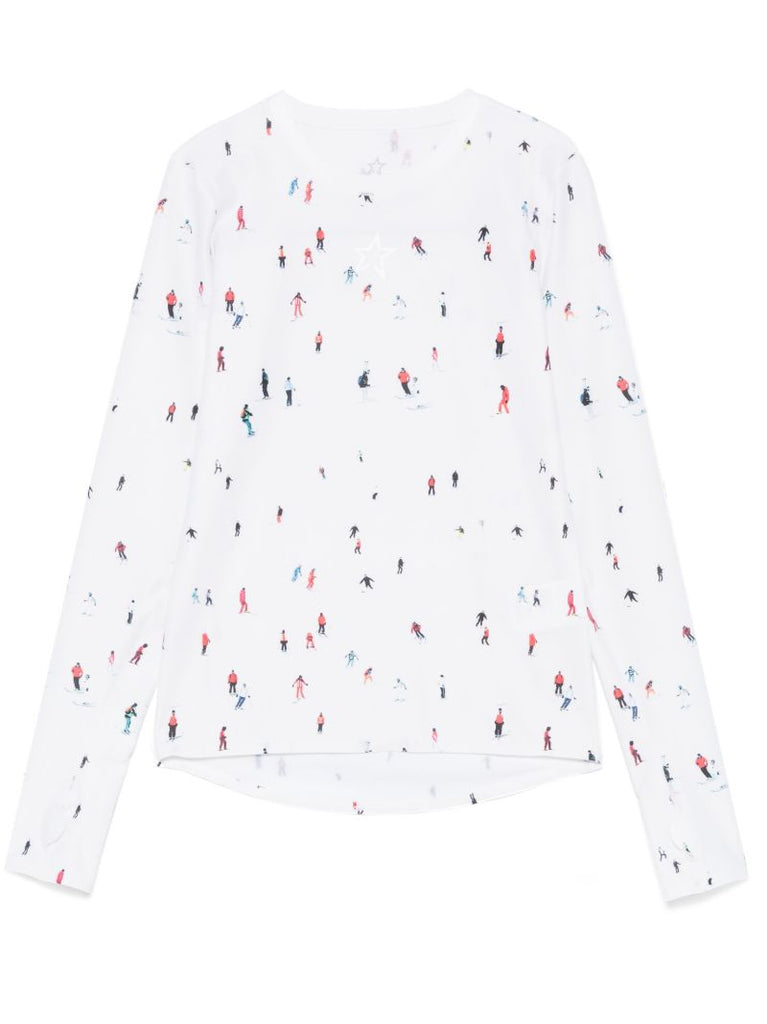 White X Dede Johnston Crowded Slopes Top