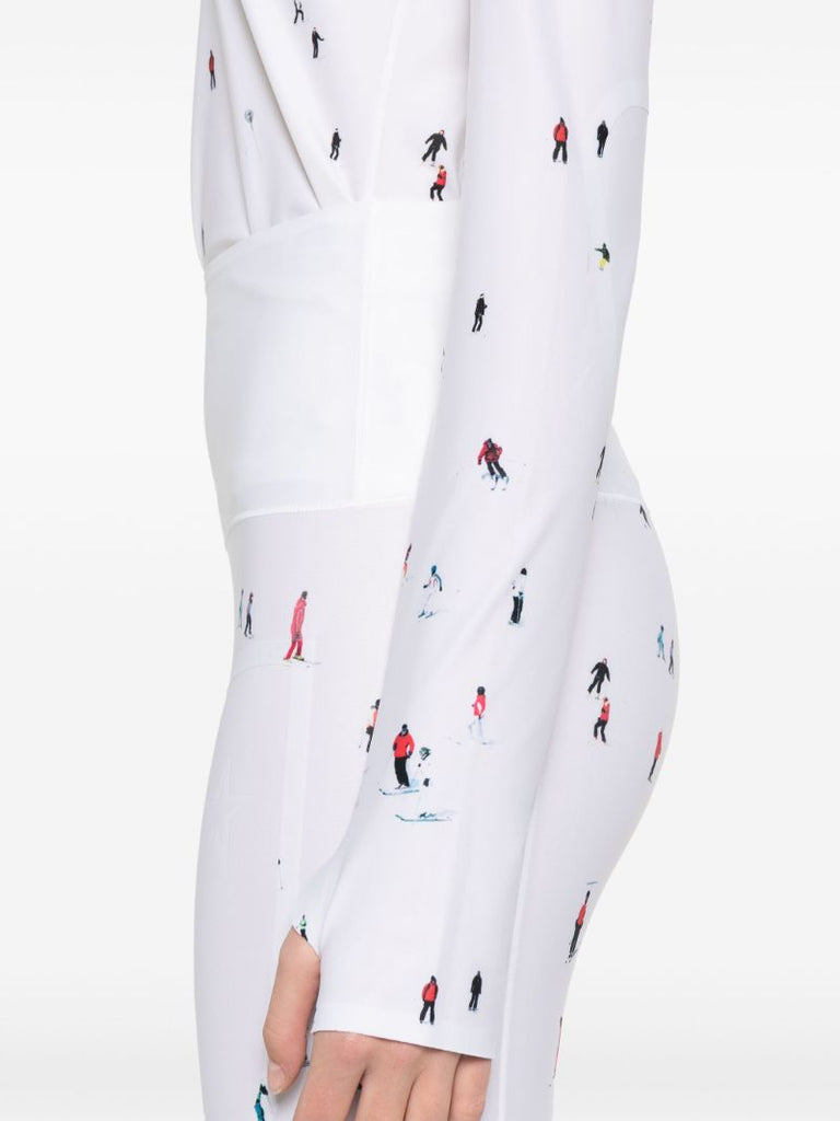 White X Dede Johnston Crowded Slopes Top