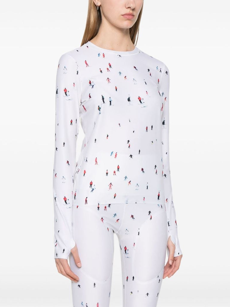 White X Dede Johnston Crowded Slopes Top