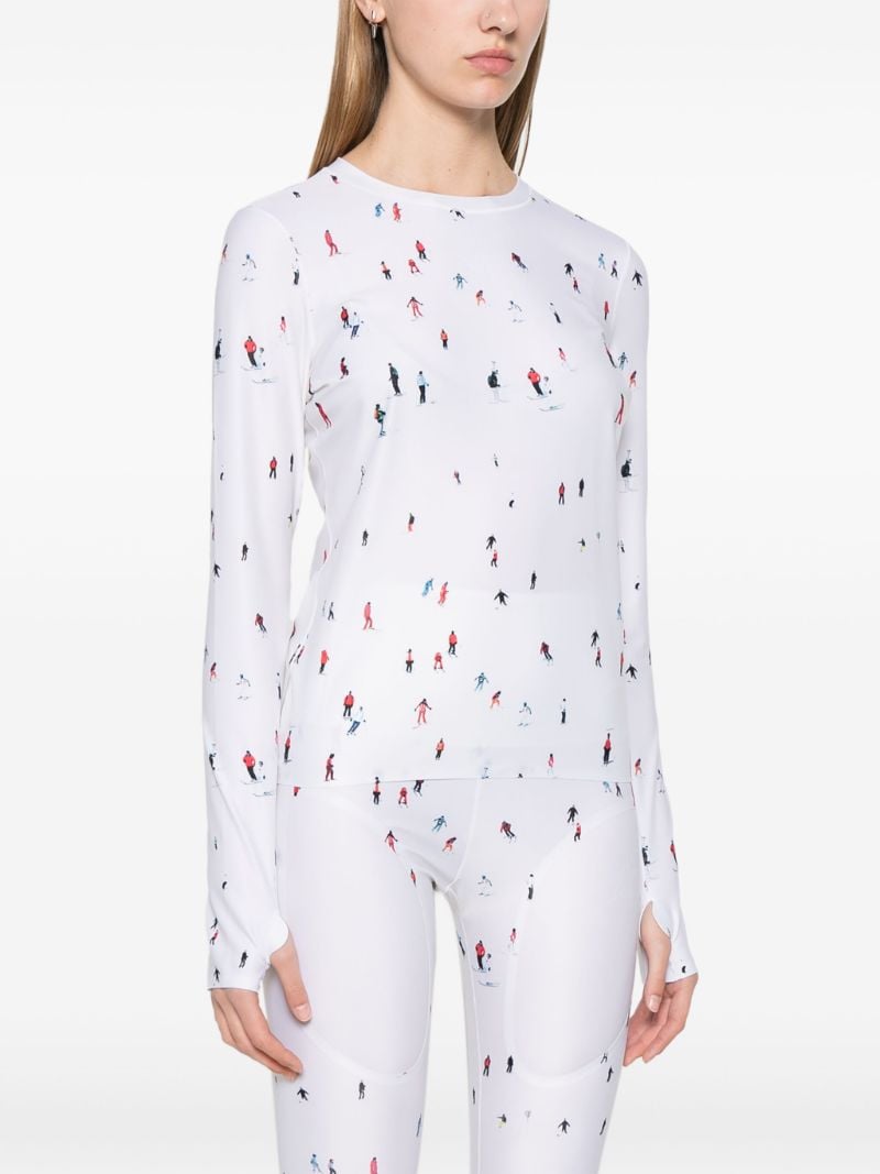 White X Dede Johnston Crowded Slopes Top