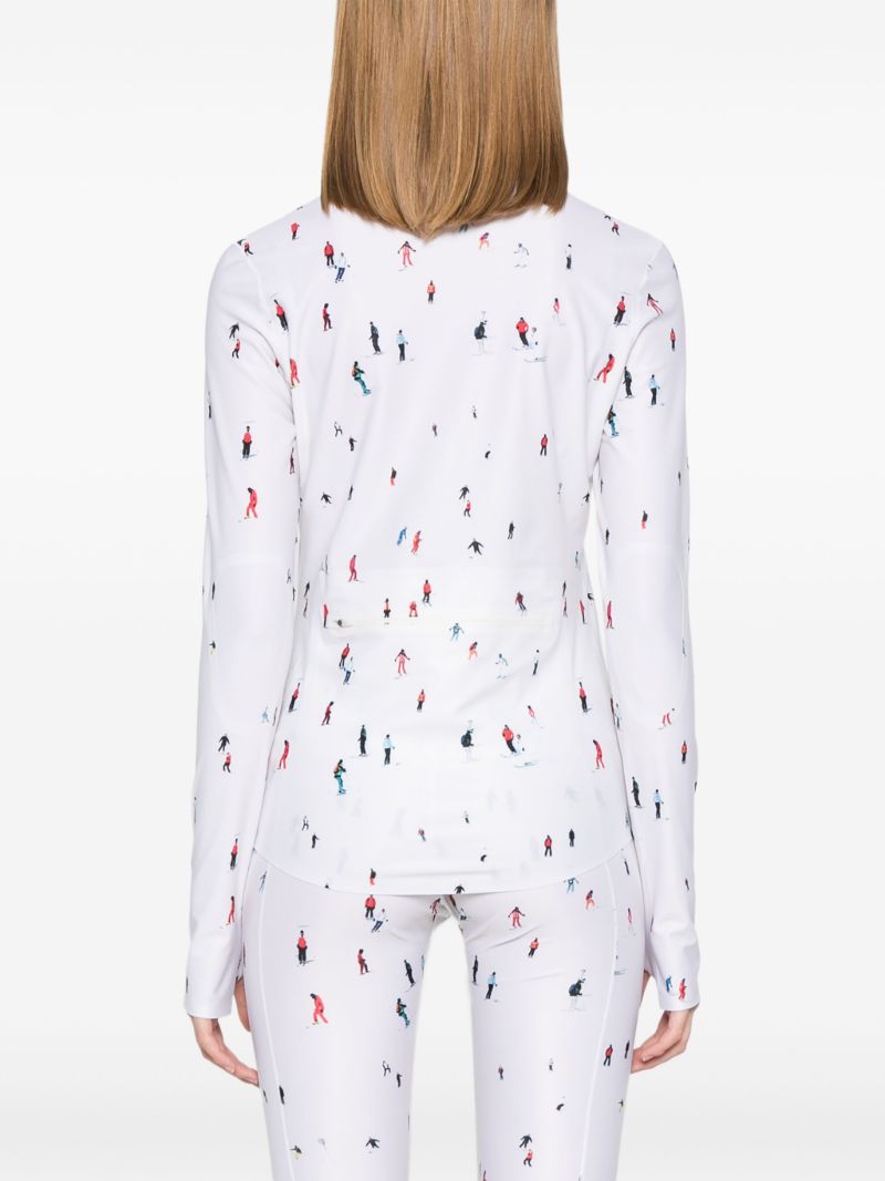 White X Dede Johnston Crowded Slopes Top