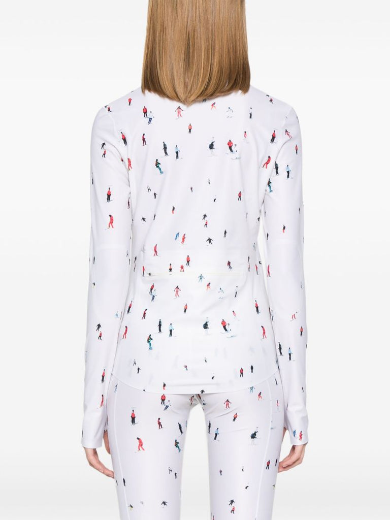 White X Dede Johnston Crowded Slopes Top