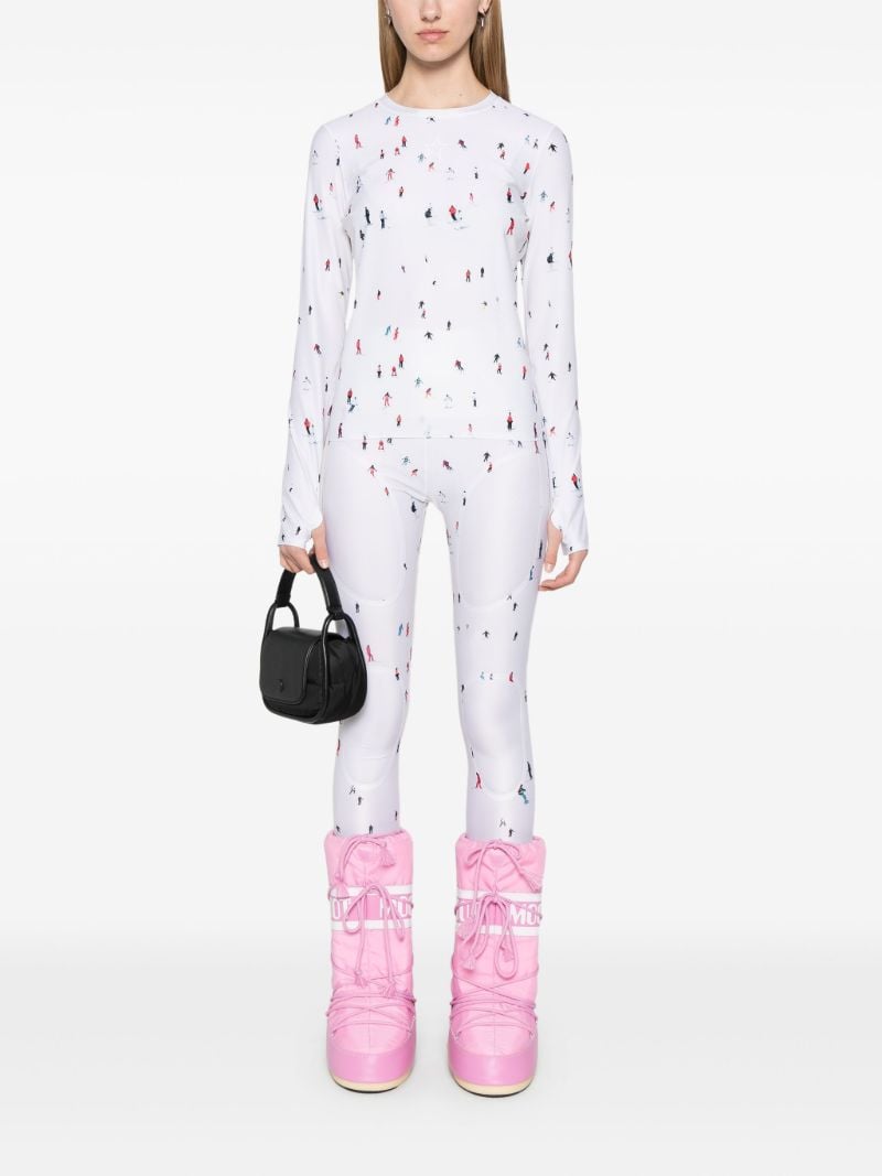 White X Dede Johnston Crowded Slopes Top