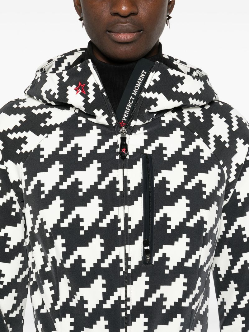 Houndstooth Hooded Ski Suit