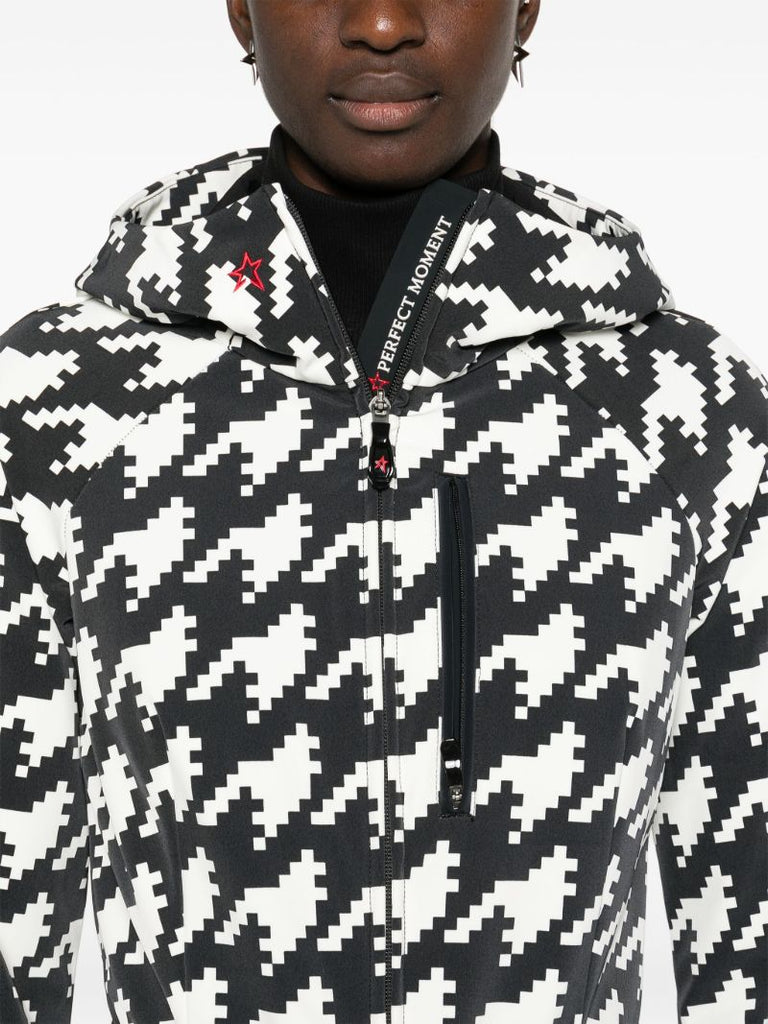 Houndstooth Hooded Ski Suit
