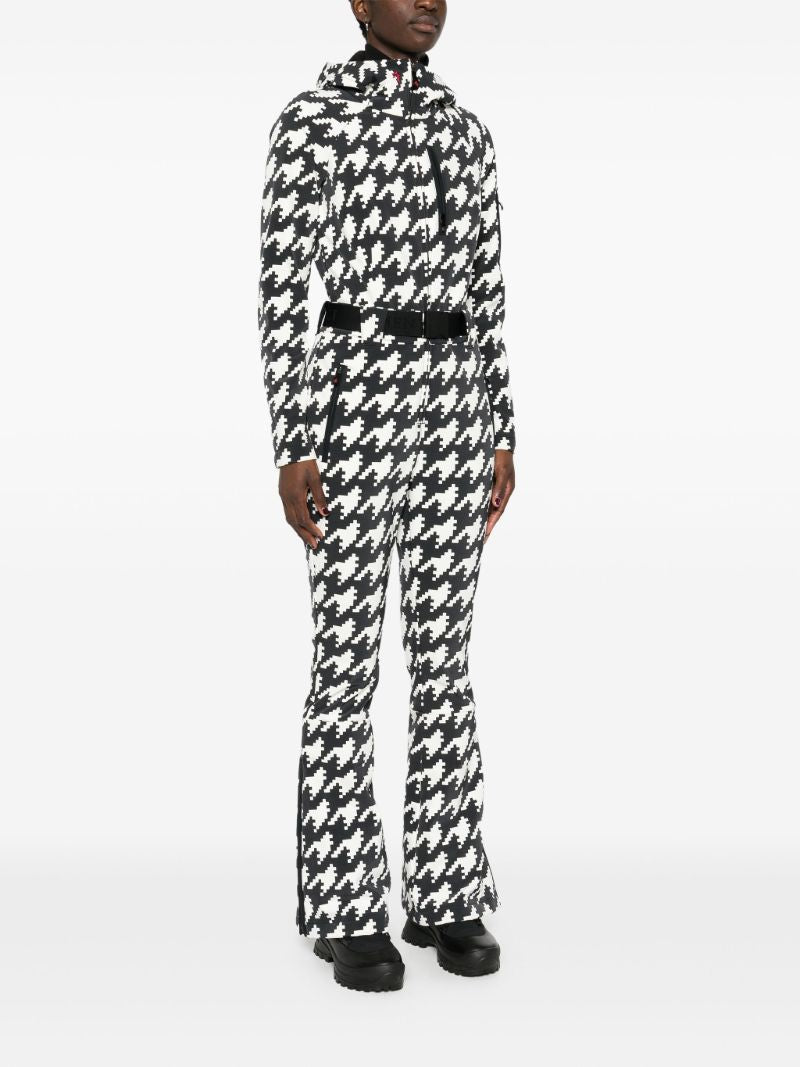 Houndstooth Hooded Ski Suit