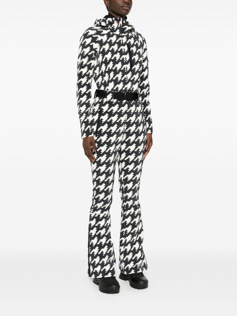 Houndstooth Hooded Ski Suit