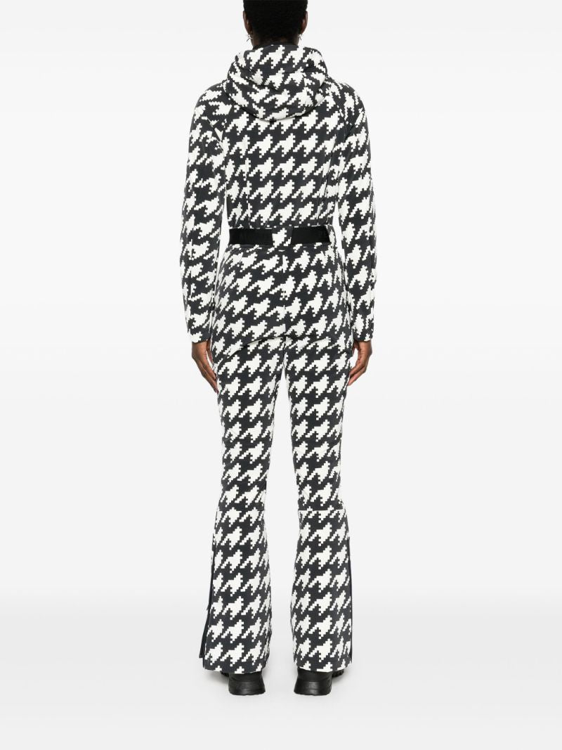 Houndstooth Hooded Ski Suit