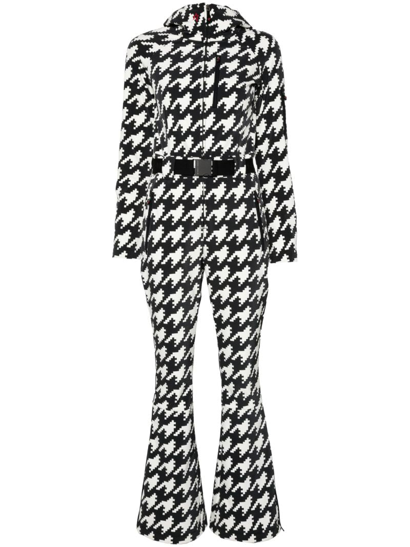 Houndstooth Hooded Ski Suit