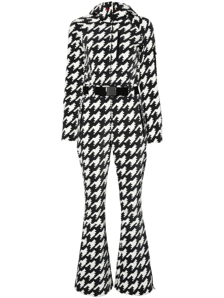 Houndstooth Hooded Ski Suit