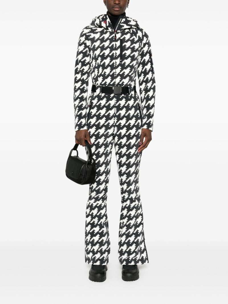 Houndstooth Hooded Ski Suit