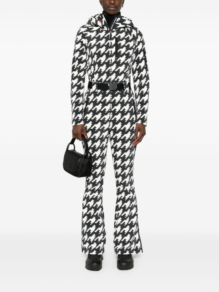Houndstooth Hooded Ski Suit